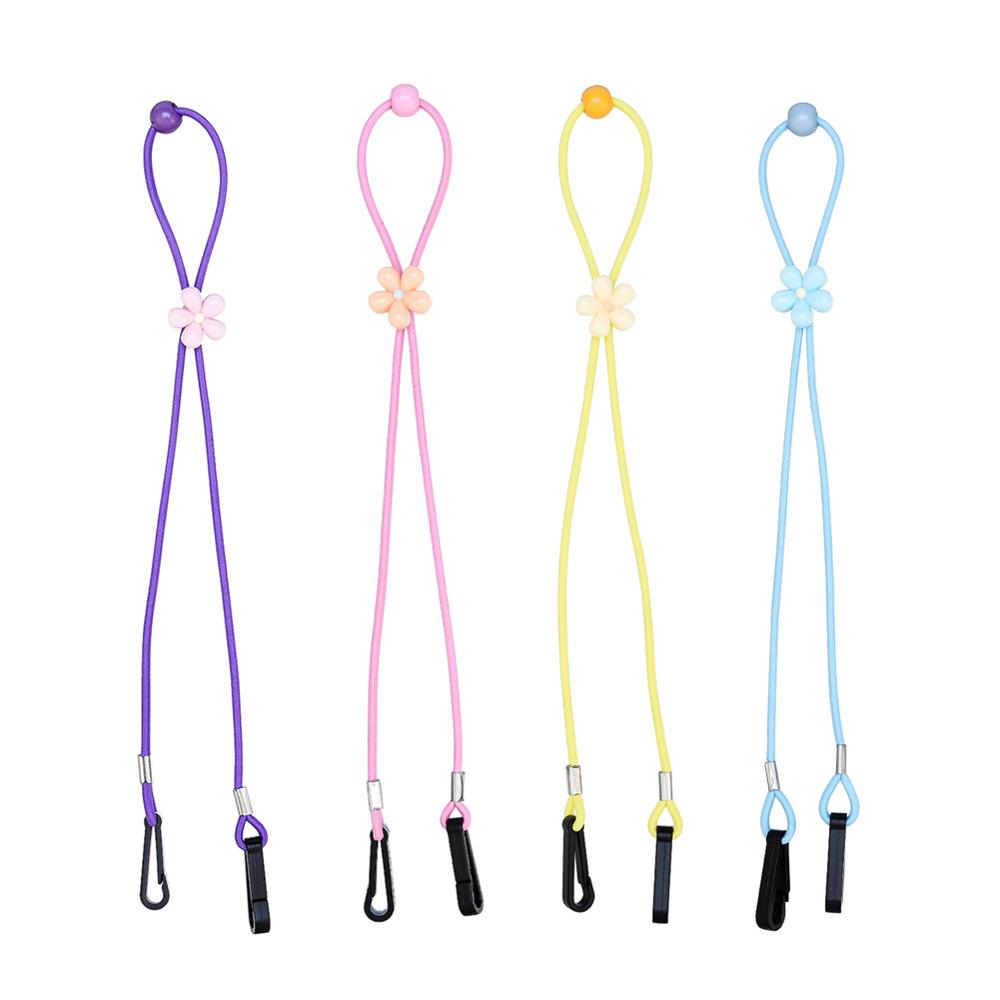 5 style réglable masque facial lanière pratique pratique support corde Anti-perte Anti-goutte masque suspendus cou Rop licou cordes: 4pcs  25cm flower
