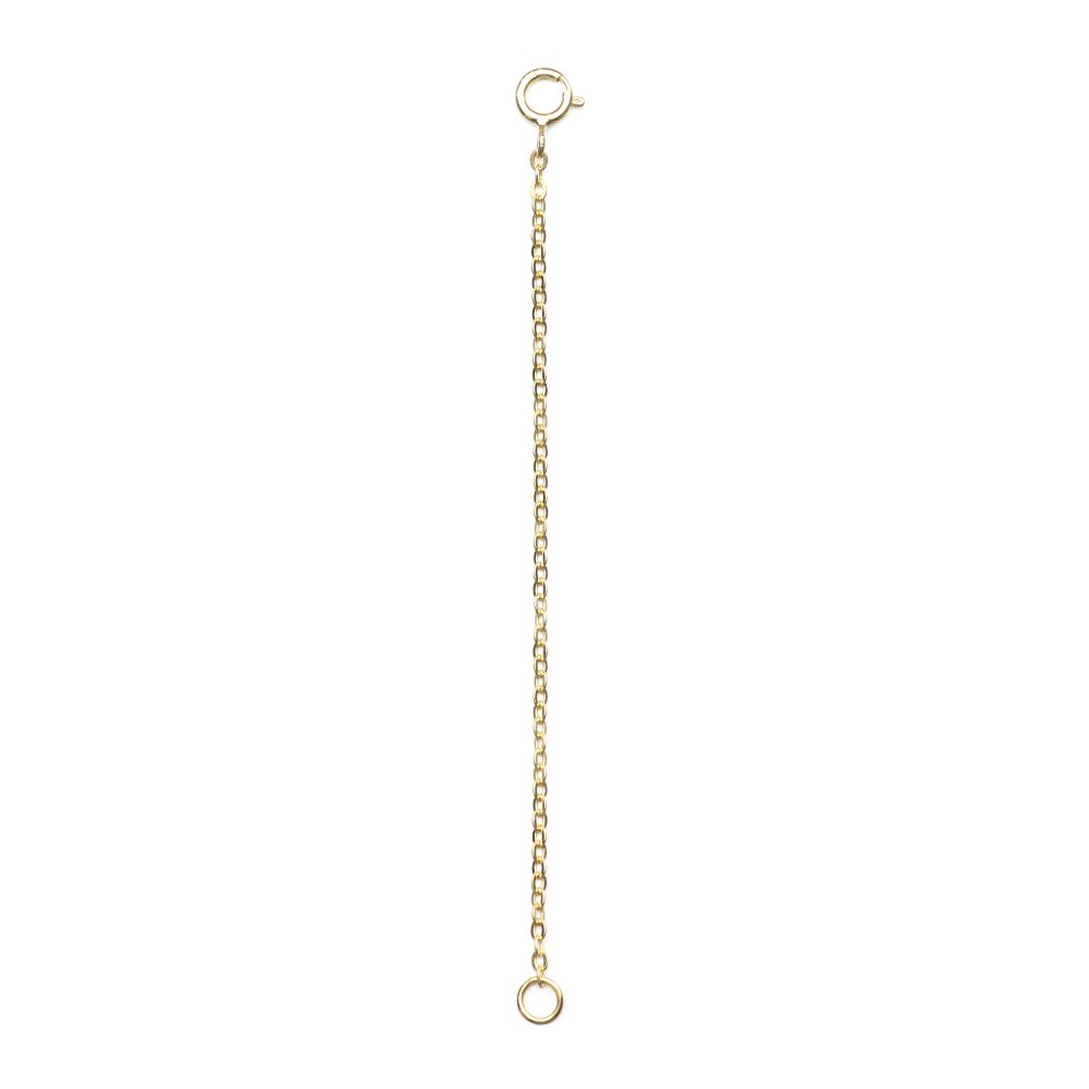 Kæde holdbart guld sølv rosa guld til armbånd halskæde gør-det-selv smykker tilbehør forlænger sikkerhedskæde forlænger: Guld / 3cm