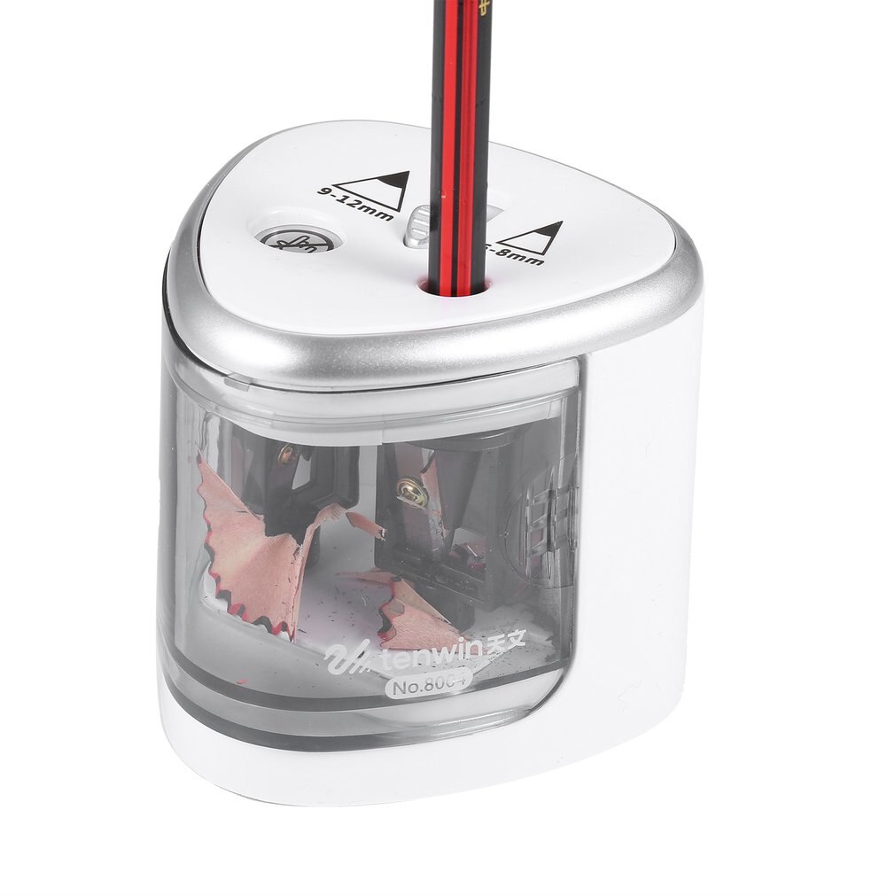 Tenwin Dubbele Gaten Elektrische Puntenslijper Studenten Briefpapier Home School Office Desktop Puntenslijper Levert Voor Kinderen