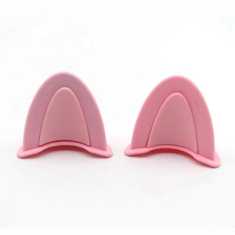 Universal Helmet Cat Ears Decoration Motorcycle Electric Car Driving Styling Cute Cat Ears Stickers Decor Helmet Accessories: Champagne