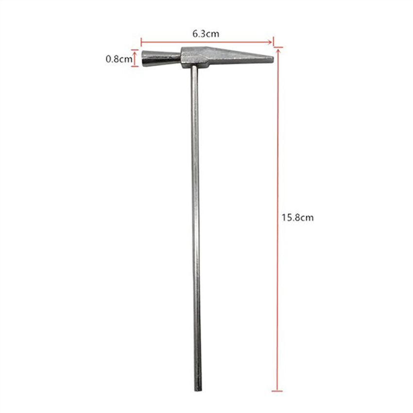 Martillo geológico con punta puntiaguda y agarre de goma, martillo geológico de aleación de 16,3 cm/15,8 cm, martillo de mampostería
