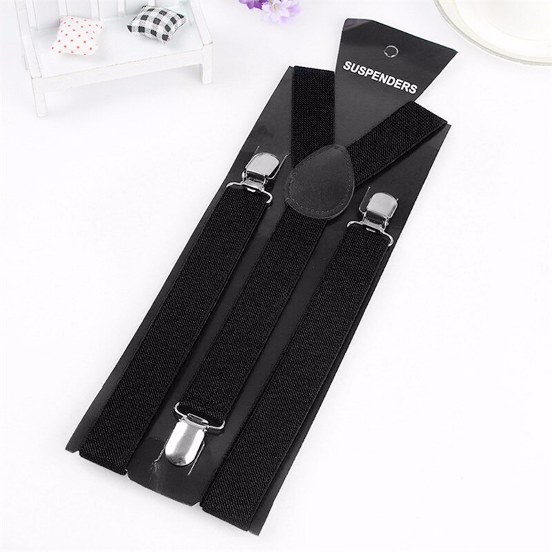 Adjustable Men Women Unisex Clip-on Suspenders Elastic Y-Shape Adults Pants Braces Straps Costume Accessories Supplies
