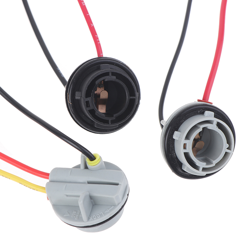 2PCS 1156 1157 Bulb Socket BAY15D Lamp Holder P21/5W Adapter Base Connector For Brake Light Plastic Car Accessories