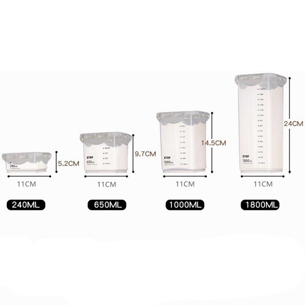 Kitchen Storage Organizer Transparent Moisture-Proof And Fresh-Keeping Sealed Storage Tank Box Useful Food Container