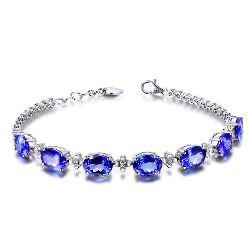 925 Sterling Zilveren Armband Sapphire Creatieve Zilveren Armband Voor Vrouwen Bruiloft Sieraden