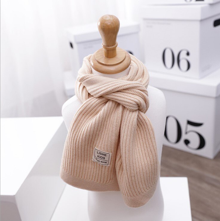 freundlicher schal Baby jungen und mädchen lange schal freundlicher gestrickte Winter warme schals halstuch шарф детский: Elfenbein