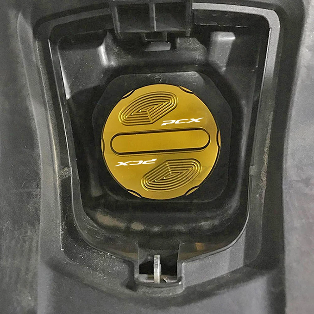 PCX cubierta de tanque de combustible de motocicleta tapa de caja de gasolina accesorios de aluminio CNC para Honda PCX 125 150 160 200 EV HP MPG PCX160-CBS 18-21