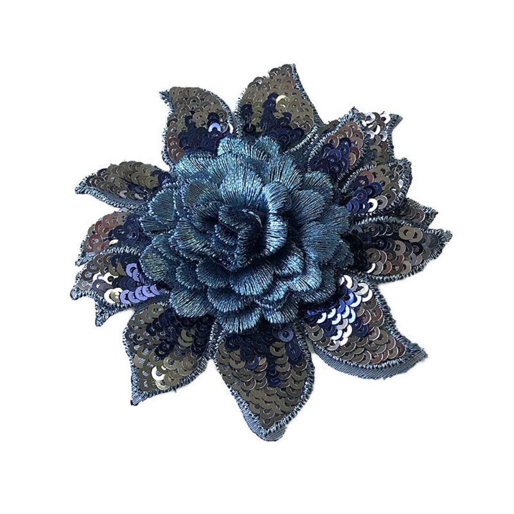 Polyesternett broderi blomster blondere lapp sy klesdekorasjon brodert stoff klistremerker gjør-det-selv broderilapp klær: Antikk kobber