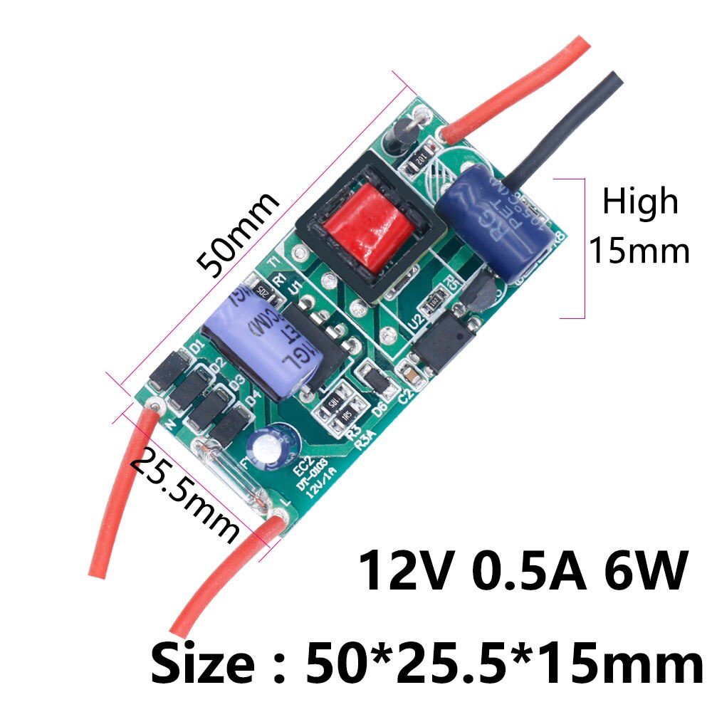 Led Drivesupply 12-24V Led Driver 220V DC24V 1A Licht 12 V 6- 60W voor 24V 1A 1.5A Led Power Light Transformers 12 Volt Voor Led