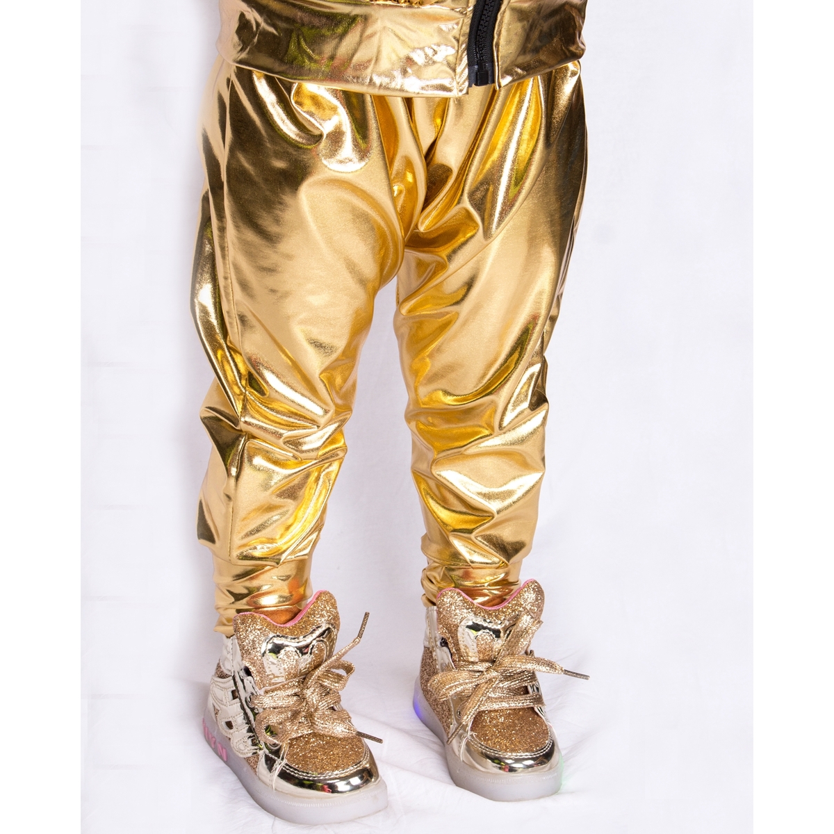 Kids Harem Hip Hop Dance Pants Children's Clothing Sweatpants Performance Costumes Baby sports Gold trousers