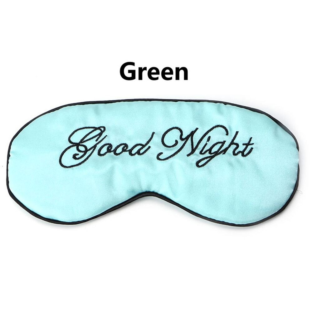 Cute Soft Mask Sleep Relax Aid Eye Mask Eye Shade Cover Comfort Health Blindfold Padded Shade Nap Shield Eye Care Travel: Green