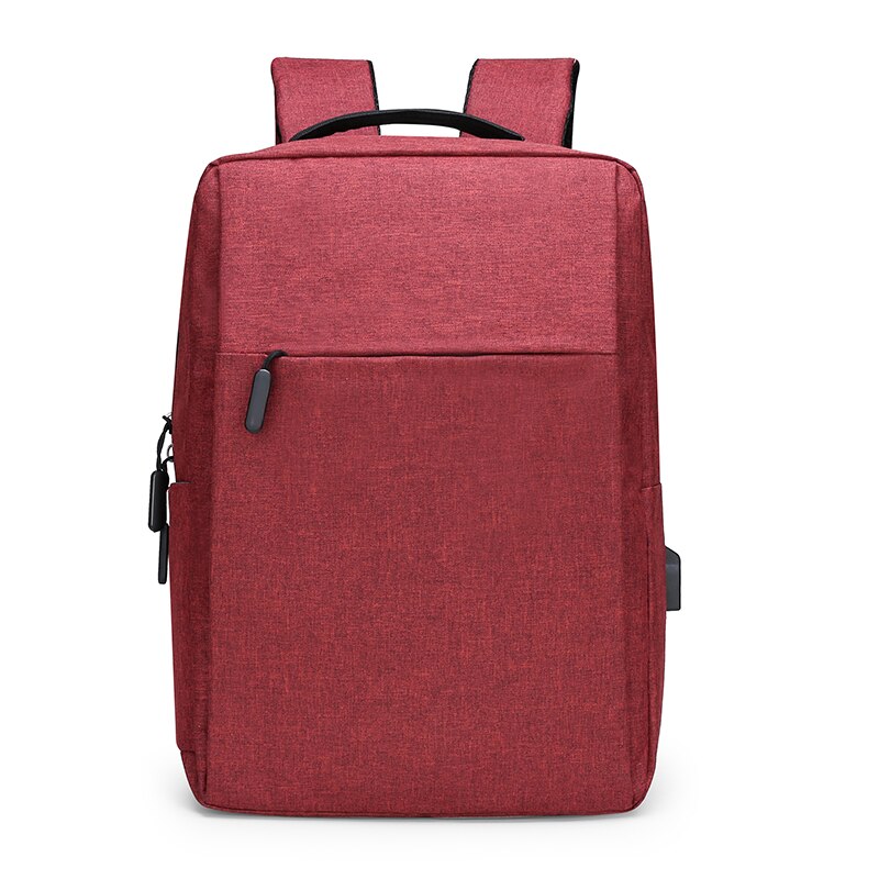 Usb Laptop Backpack Business Large Capacity Backpack Men Computer School Bag Travel Bagpack Student Bag: red