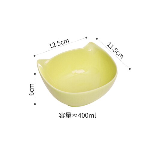 Wit Keramiek Diner Plaat Cartoon Servies Kat Kinderen Diner Plaat Vlinder Multi-Raster Kom Dessert Moer Gedroogd Fruit schotel: cat yellow