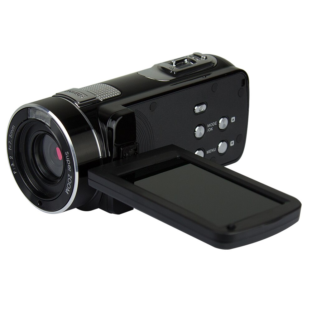 Video Camcorder Handheld Portable 24 Million Pixels Digital Camera Infrared Recorder With Plug 16X Zoom HD 1080P Durable: Black US