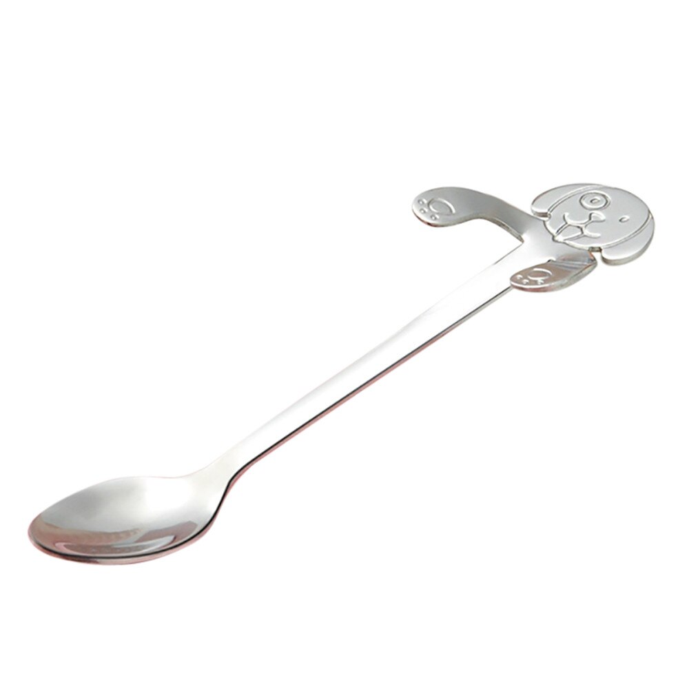 Cute Dog Spoon Long Handle Spoons Flatware Coffee Drinking Tools Kitchen Gadget Spoon