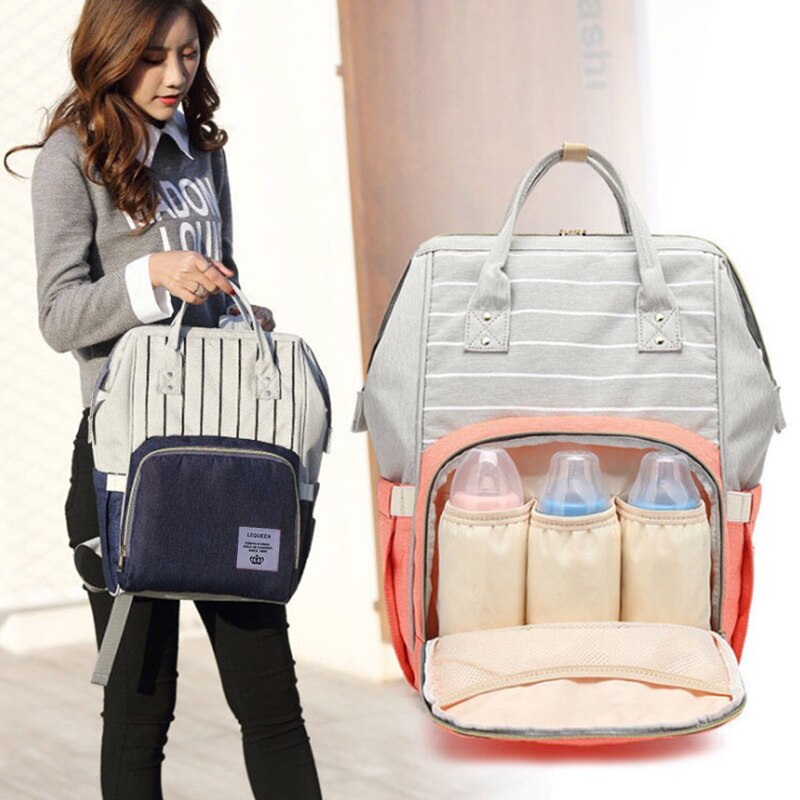 LEQUEEN-sacs à couches multifonctionnels | Sac pour maman, sac à dos, sacs à couches soins de bébé, étanches à la et Durable grande capacité