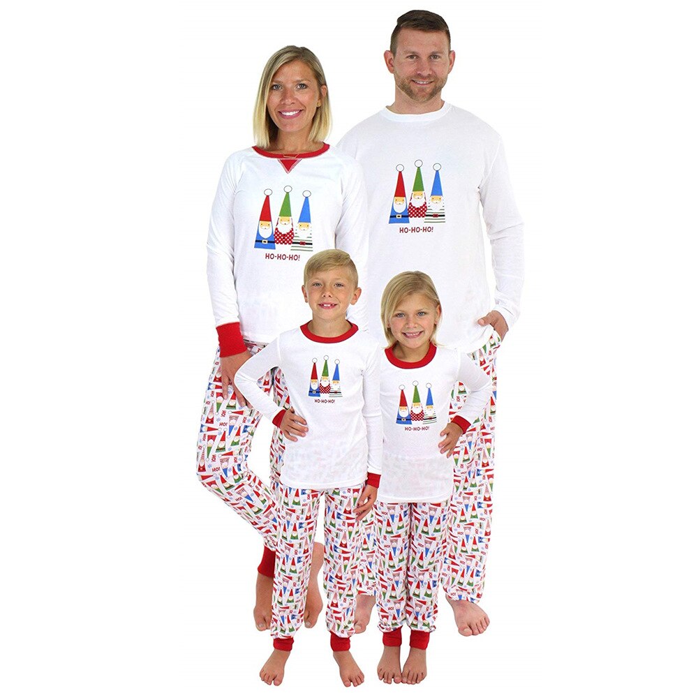 Baby julemand pyjamas pyjamas børn nattøj børn røde fuldærmede stribede bukser julepyjamas børn juletøj hustøj