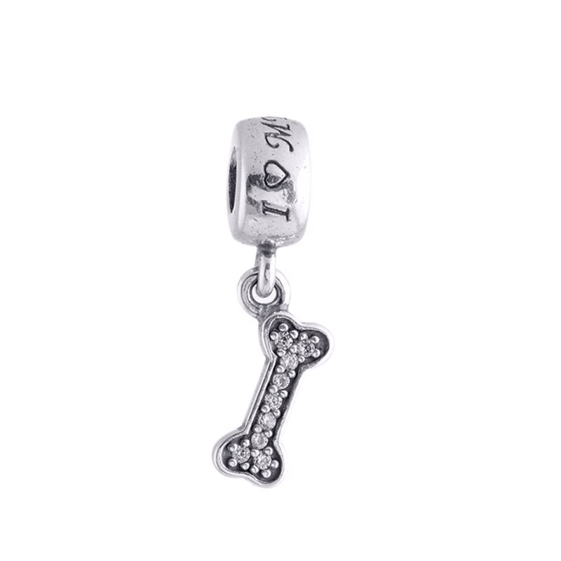 Authentische 925 Sterling Silber ICH Liebe Meinen Hund Baumeln Charme Passt Original Armbinde Perlen DIY Schmuck Machen Frauen Gifrs