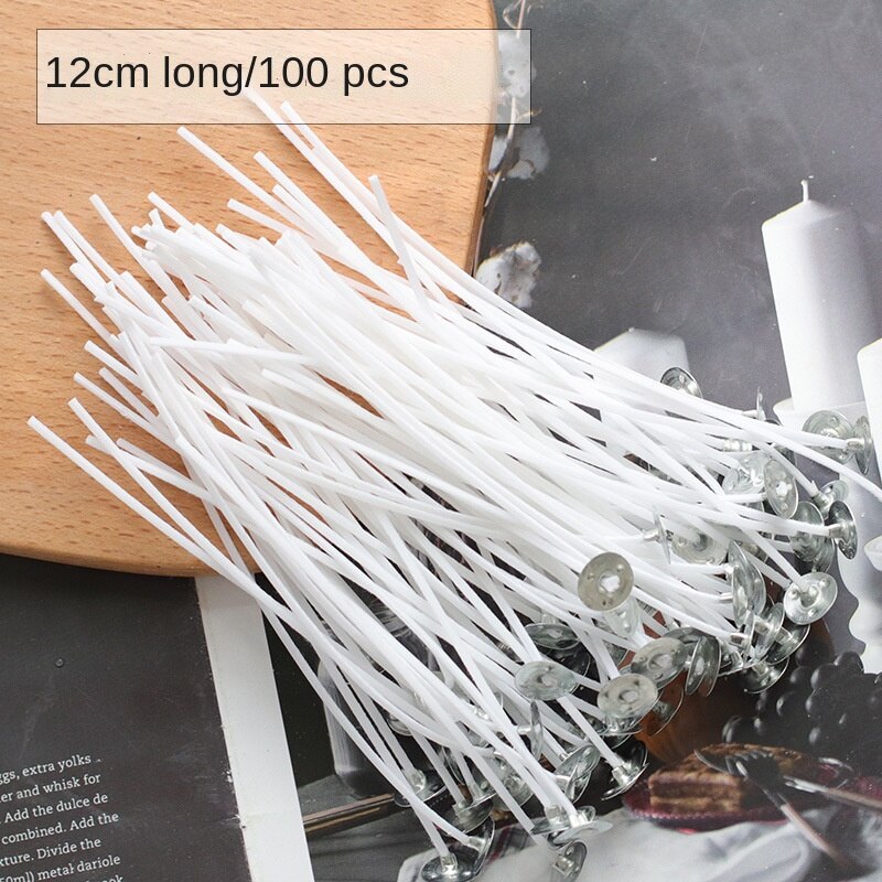 Kaars Maken Levert 100 Pcs 8-20Cm Kaars Lont Diy Professionele Braid Brander Katoen Wax Velas Hennep lont: 12cm
