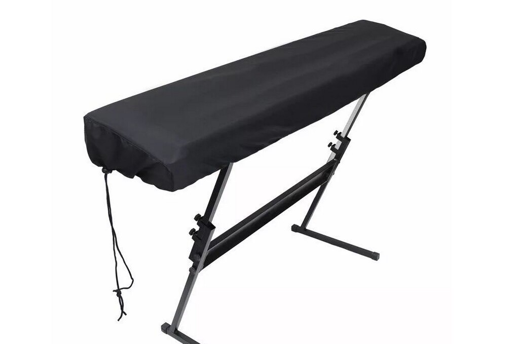 Stofkap Voor Waterdichte Verstelbare Piano Toetsenbord Voor 61/88-Toetsenbord Zwart: 134x29x19cm