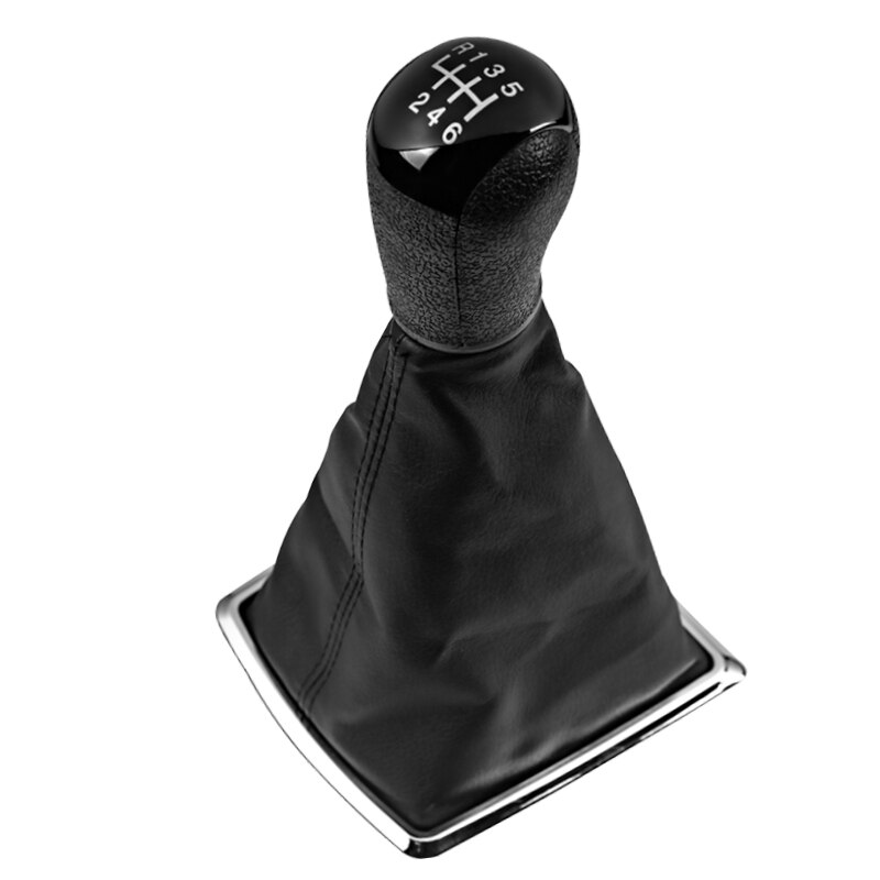 Pomello del cambio per auto pomello del cambio collare del cambio copertura del bagagliaio del cambio per Ford Focus 2 Mondeo MK2 2004 2005 2007 2008 2009 2010 2011: 6 Speed Black
