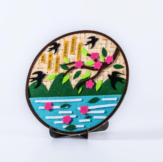 Ancient poetry scene Fabric Felt kit Non-woven cloth Craft DIY Sewing set Felt Handwork Material DIY needlework supplies: O