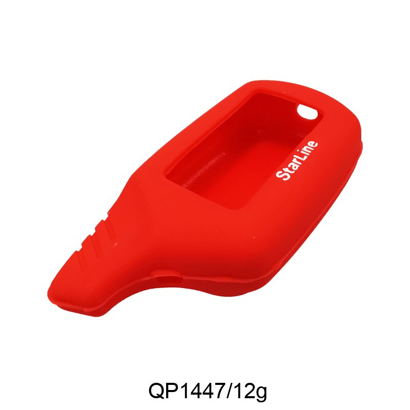 4 Pcs Russian Key Silicone B9 B6 LCD Body Cover Case 2 Way Car Alarm For Starline B9 B91 B6 B61 A91 A61 V7 Remote Key Chain: RED