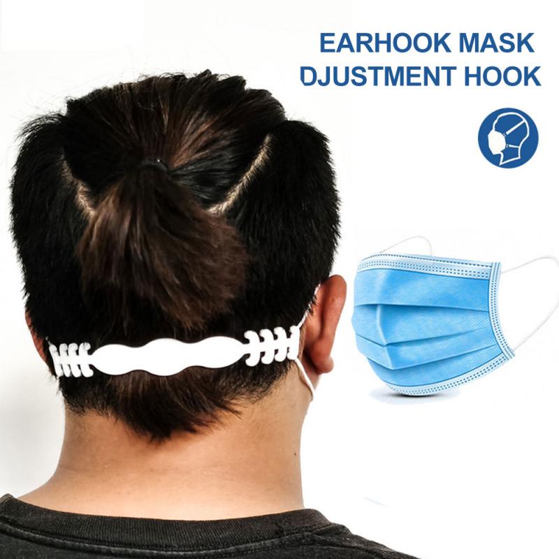 Universal maske krog forhindrer øre-træk justerbar maske reb forlængelse spænde maske spænde anti-glidende drop tilbehør: 4