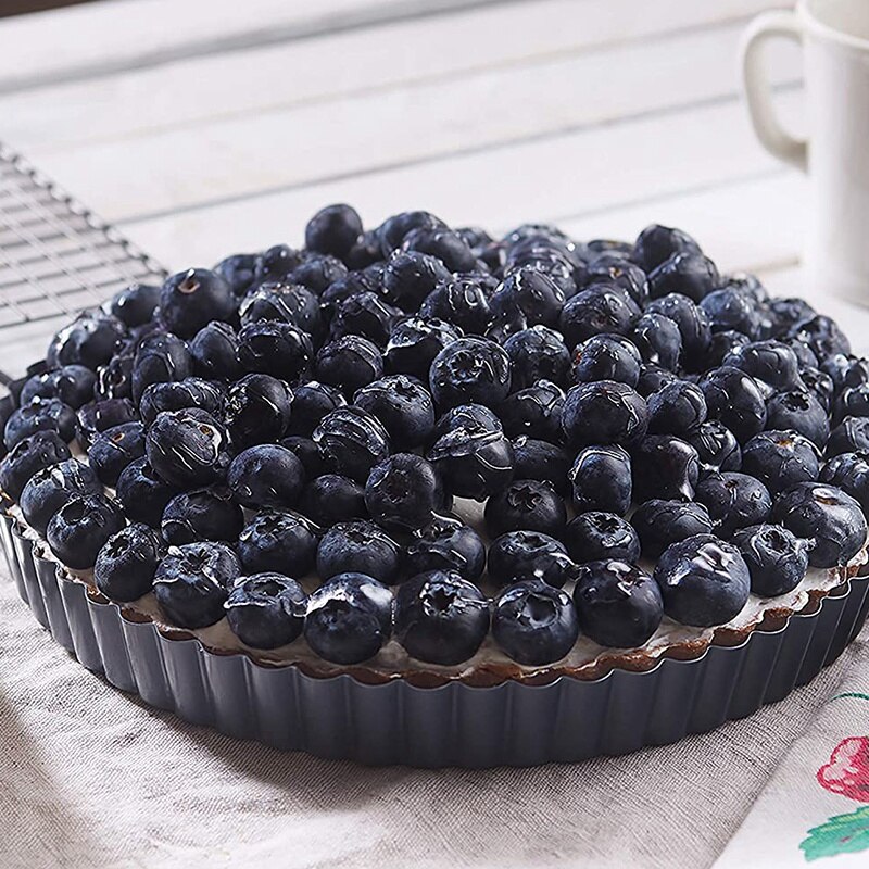 Removable Bottom Non-Stick Tart and Quiche Pan, Diameter,Loose Bottom Quiche Pan