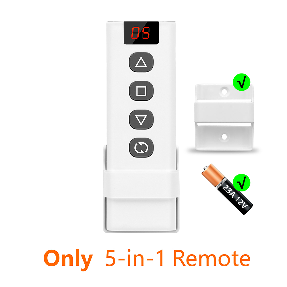 433Mhz Curtain Roller Shutter Wireless Switch and 5-in-1 Transmitter 110V 220V RF Module for Remote Control Blind/Awning/Motor: Orange
