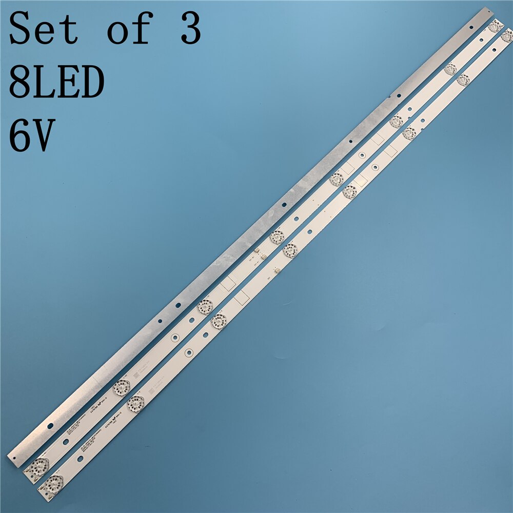1 Set = 3 Pcs Led Backlight Strip Lamp Voor Akai 43 Inch Tv JS-D-JP4310-A81EC JS-D-JP4310-B81EC E43DU1000 Mcpcb
