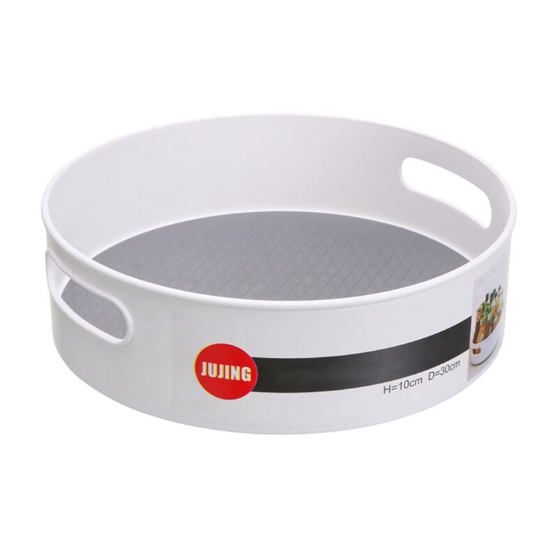 Multi-Function 360 Degree Rotating Storage Tray Container For Home Kitchen Cosmetics Turntable Rack Anti-Slip Spinning Organizer: GY1(22.5x7.5cm)