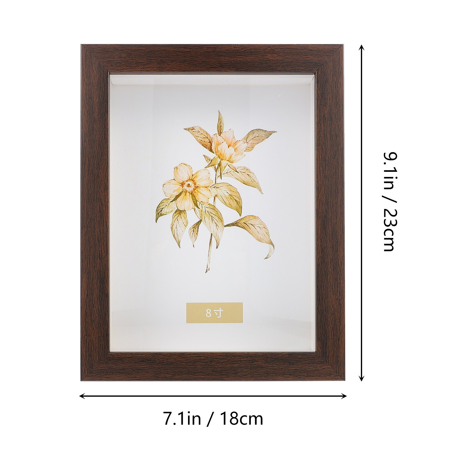 7inch Shadow Box Frame Display Case for Display Keepsakes Photo Dried Flowers