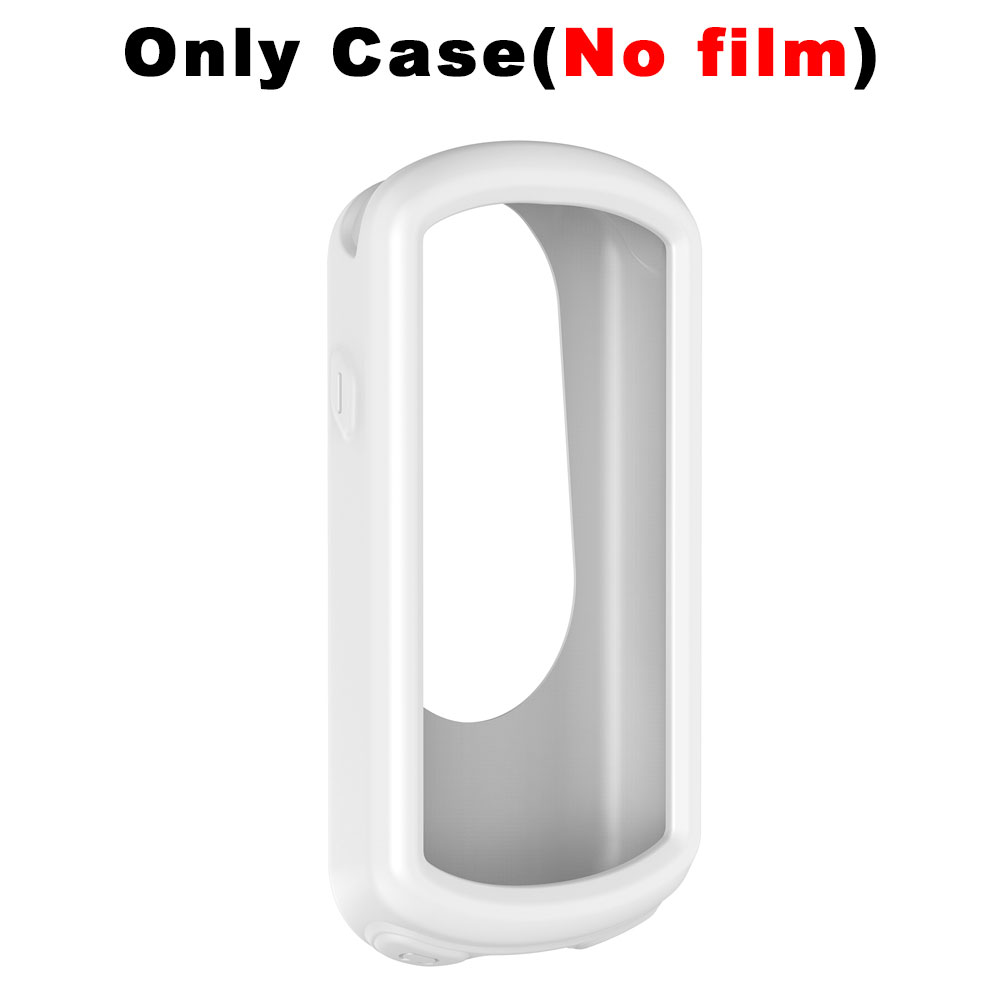 Funda protectora de silicona 2 en 1 para ordenador de bicicleta Garmin Edge 1030 + película de vidrio para Edge 1030 Plus: XXL / Naranja