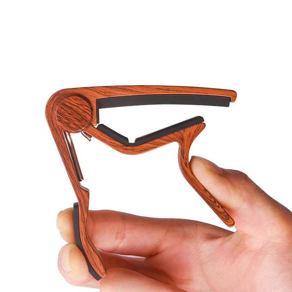 Gitarren-capo, ukulelen-capo, capo aus metall mit tiefer holzmaserung, tonvariationsclip, stimmclip, musikinstrumentenzubehör