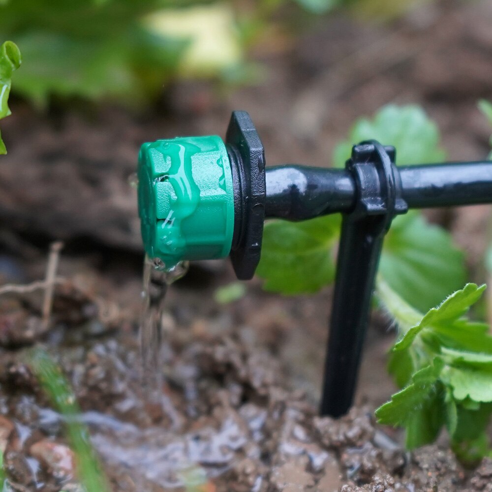 50M-5M 1/4'' Hose Micro Drip Irrigation System Garden Greenhouse Plant Watering Kit With Adjustable Drippers Sprinkler Emitter