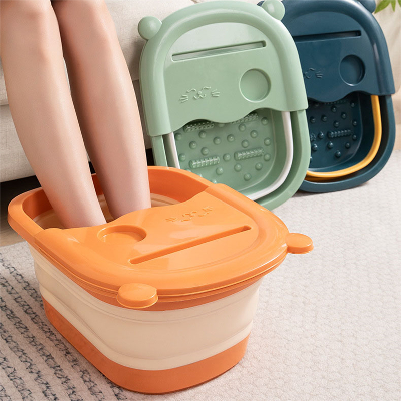 1pcs Foldable Foot Bath Bucket Massage Foot Wash Basin Home Laundry Tub Bucket Adult Foot Bath Basin Bathroom Accessories