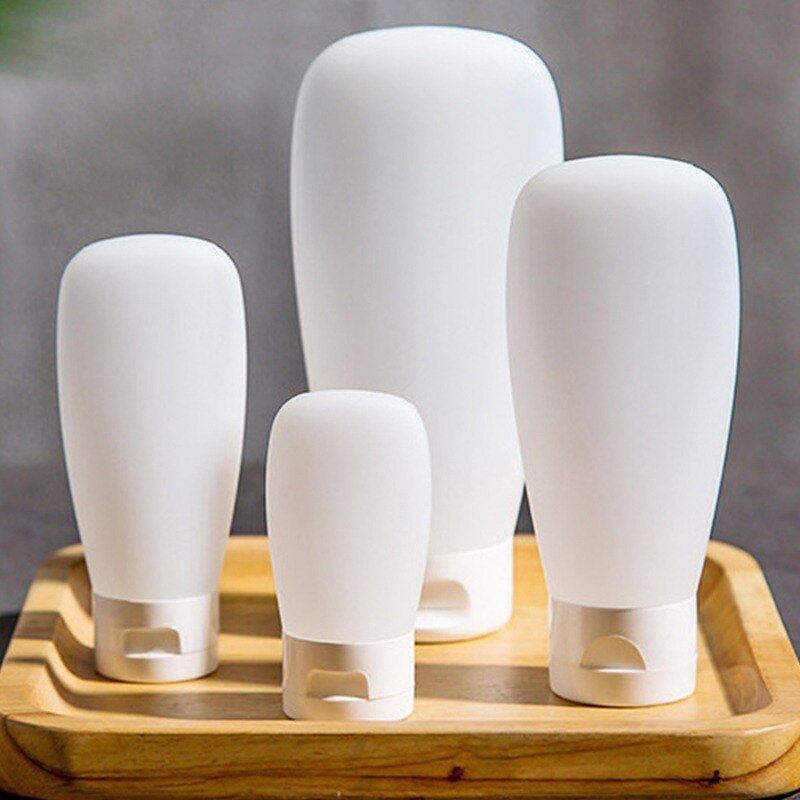 Bouteille de voyage en Silicone, Portable, Flexible, facile à presser, rechargeable, nettoyant, shampoing, bain, récipient étanche