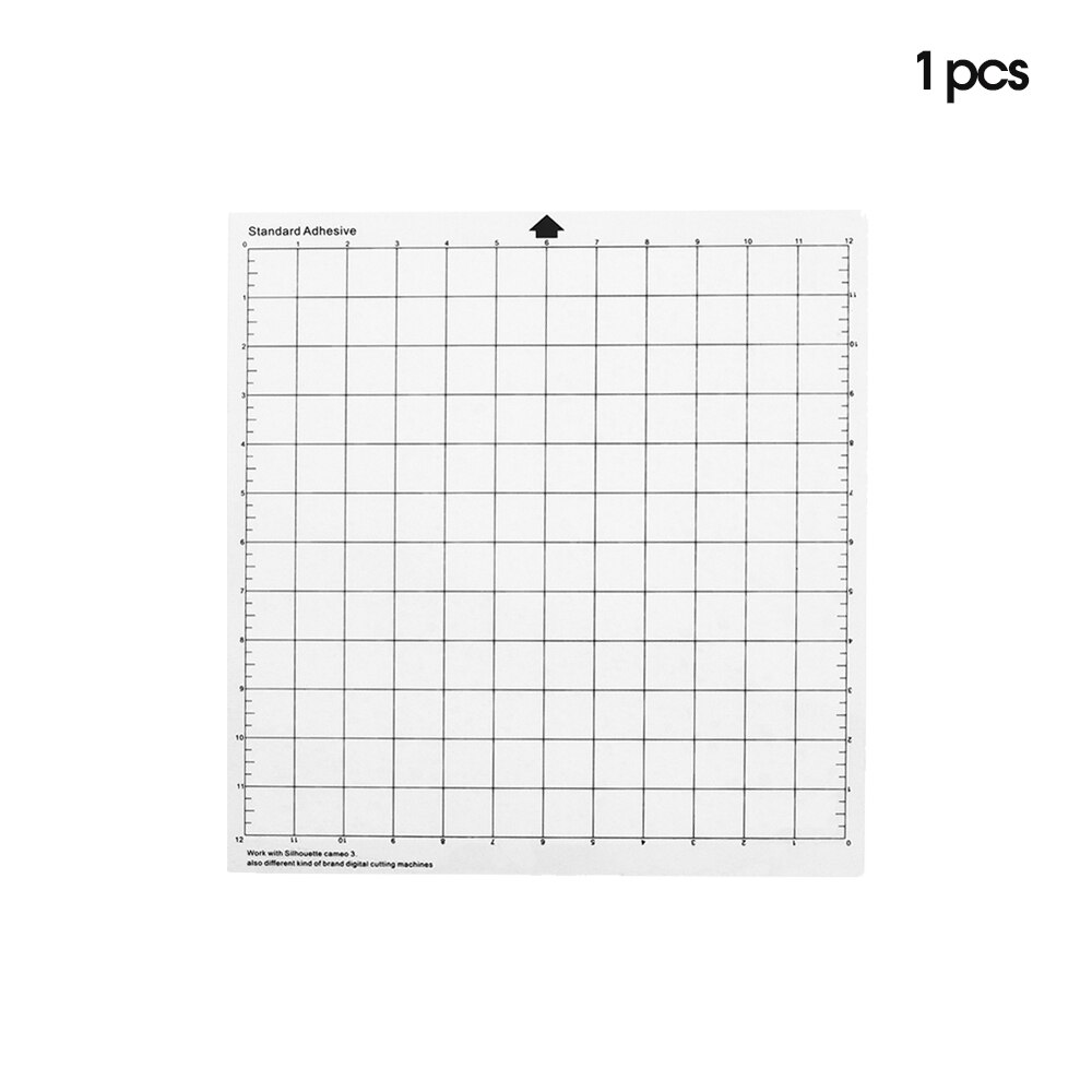 Tapis de découpe de remplacement Transparent PP, 1/3/5/10 pièces, tapis adhésif avec mesure 12 pouces pour traceur de Silhouette Cameo: 1Pc