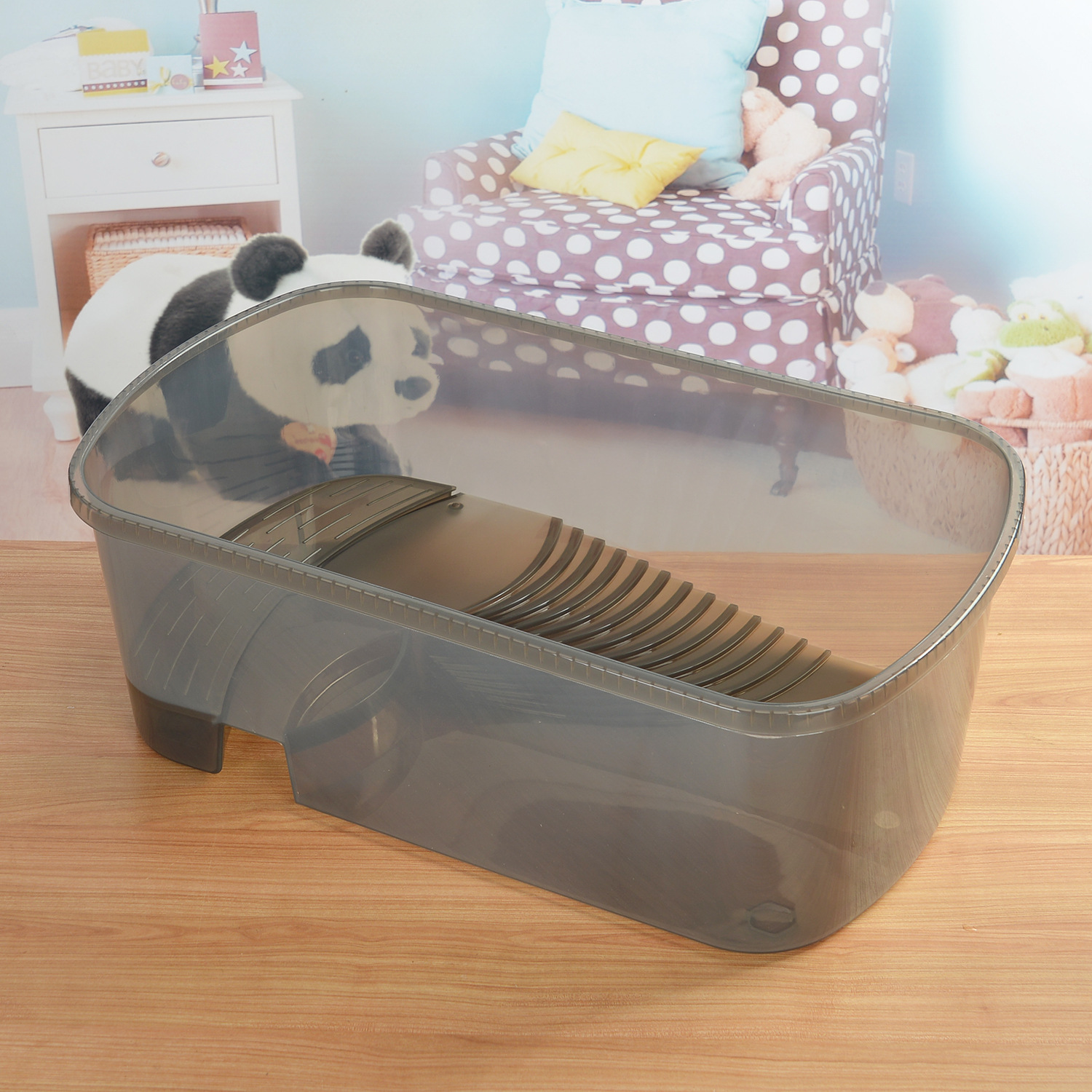 Ecological turtle tank small turtle basin large fish tank with sunstand open water turtle living turtle feeding box box