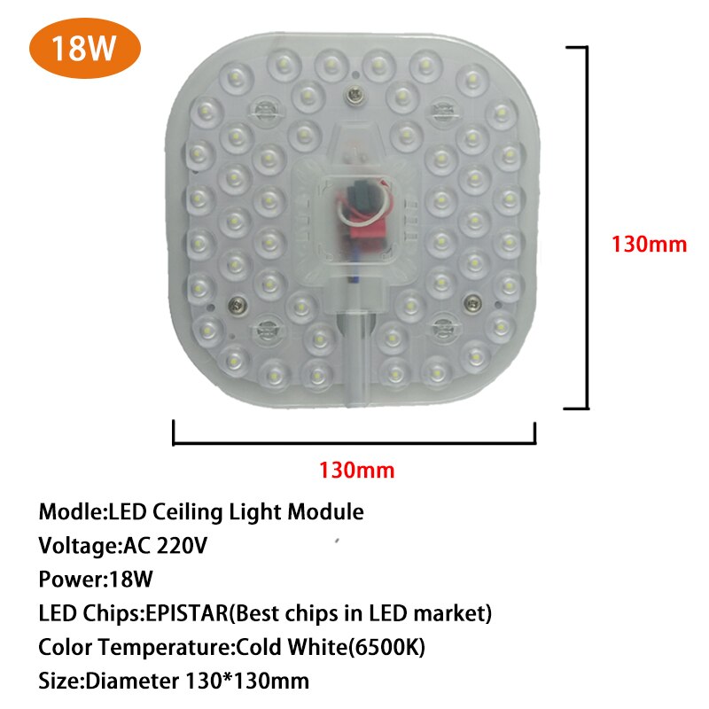 Plafond Lampen Led Module Licht 12W 18W 24W Vervangen Plafondlamp AC220V 230V 240V Verlichting bron Handig Installatie: LED Module light 18W