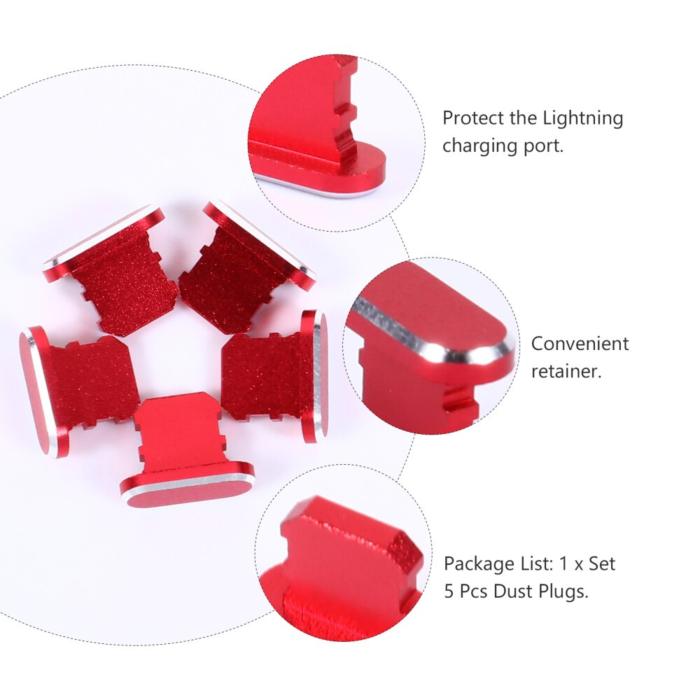 1 Set 5 Stuks Pluggen Lightning Stekkers Compatibel Met Iphone Xs Max