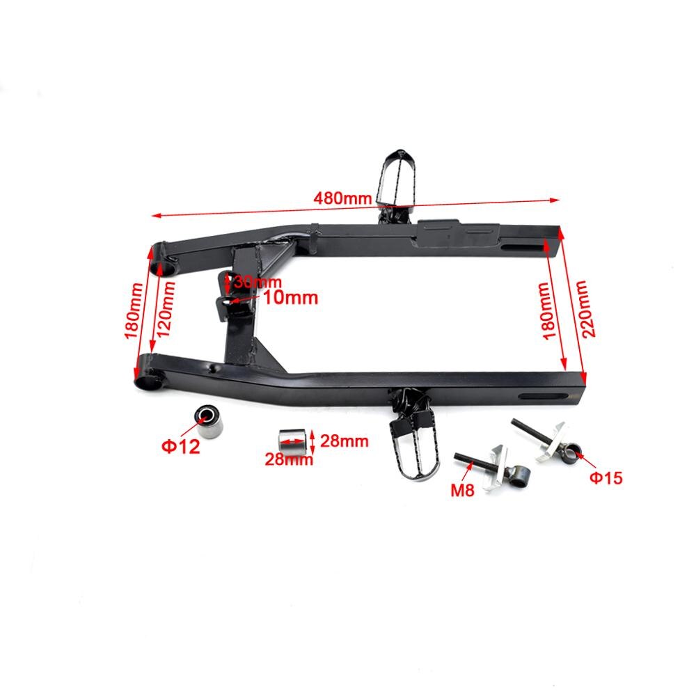 Rear Fork Swing Arm Black 480mm 48cm for Cross Dirt Pit Bike ATV QUAD Accessories Motocross Motorcycle