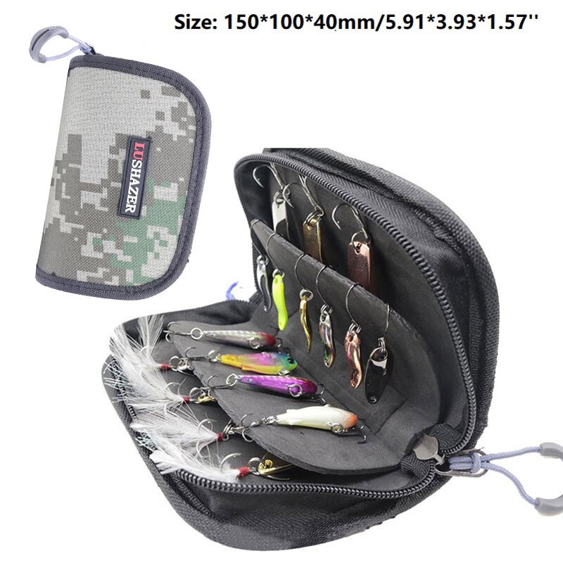 Pailletten Lokken Zak Spinner Tas Set Composiet Aas Vliegen Haken Metalen Pailletten Lepel Lokt Met Eva Hard Shell Storage Case vissen Tas: E