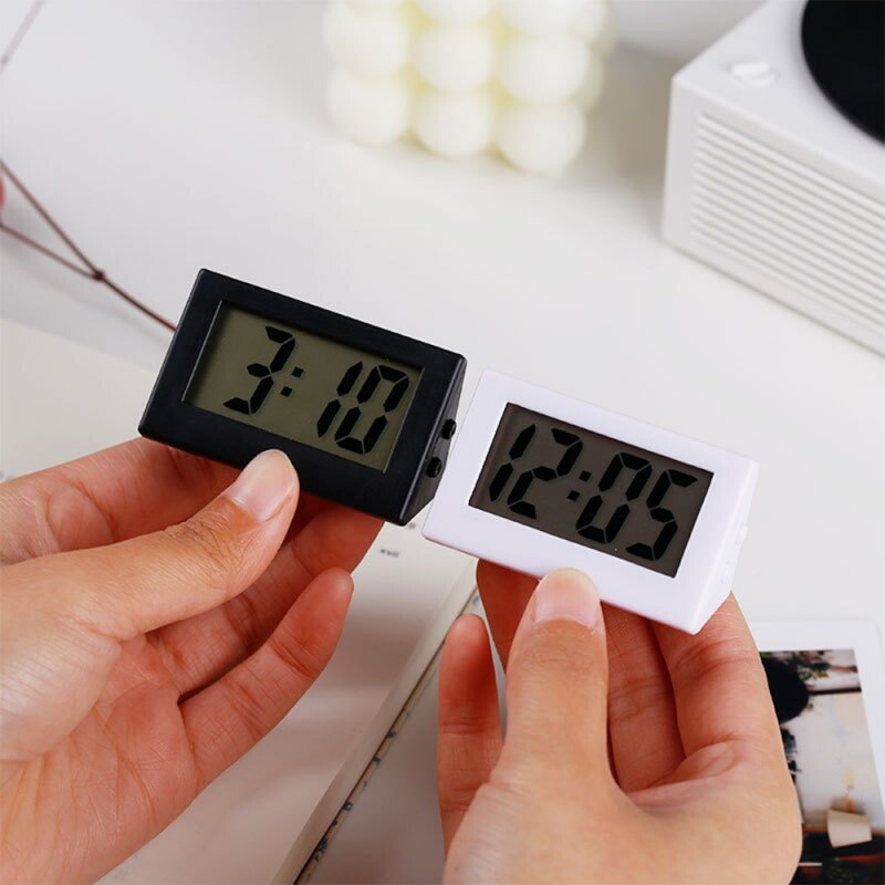 Mini Lcd Digital Uhr Schlafzimmer Einfache Kleine Elektronische Uhr Tragbare ändern Mann Große Wort Tabelle Schüler Prüfung Stumm Schreibtisch Uhr