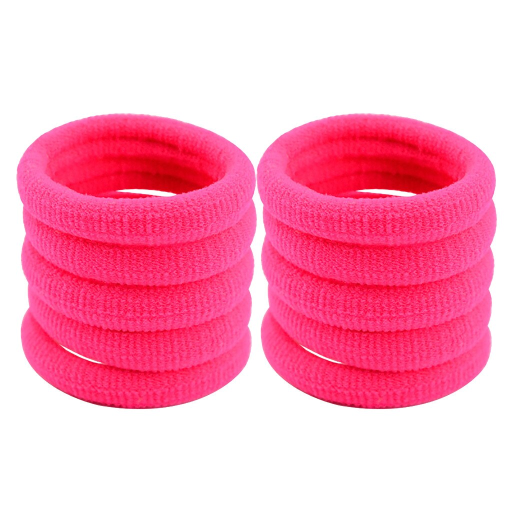 Outils de coiffure professionnels femmes filles bandeau de cheveux cravates corde anneau élastique bandeau élastique pour queue de cheval 10 pièces D301108: H