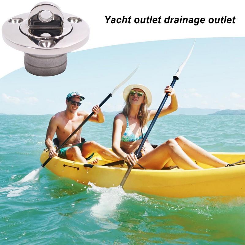 Boat Drain Plugs Water Outlet Boat Plug Marine Boat Parts Stainless Steel Drain Plugs Leak Proof Safety Plug Thread Boat Plugs