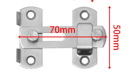 Guard Latch Bolt with Screws Sliding Window Door Lock Handle Stainless Steel Door Latch Home Safety Chain Door Home Hardware: A-3inch