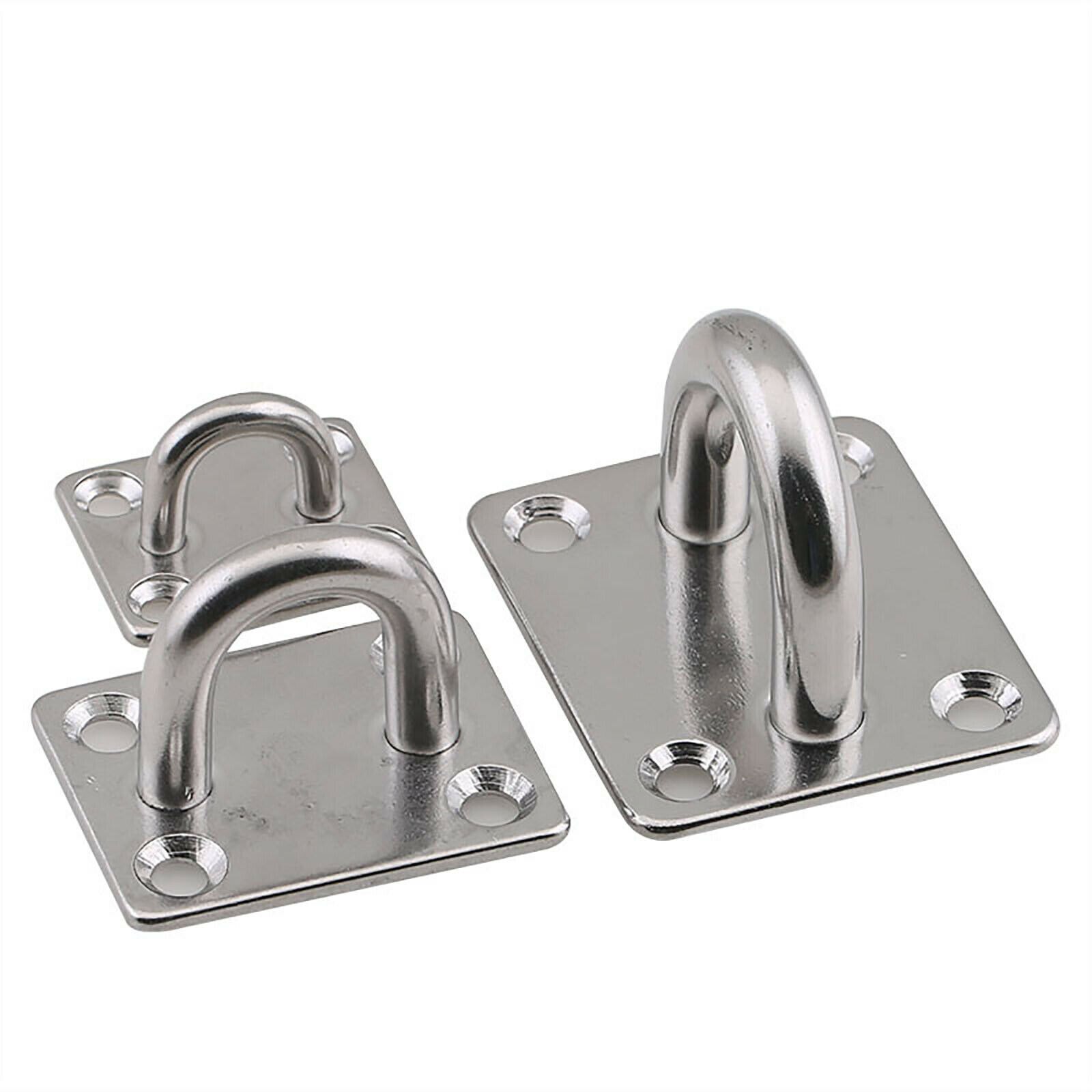 1Pcs Pad Eye Plate Staple 304 Stainless Steel Ring Hook Loop U-Shaped Screws For Boat Hammock M5 M6 M8 M10 M12