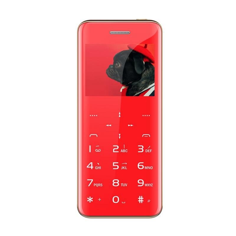 F2 Super Mini Plus Mobiele Telefoon 2.31 "Ultradunne Creditcard Metalen Body Bluetooth Mp3 Dual Sim Touch Knop Glas mobiel